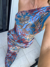 Hire DECONDUARTE Andreina Maxi Dress in Blue Floral