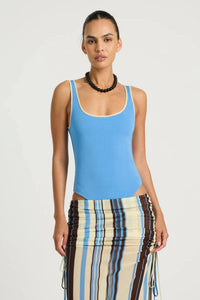 Hire BENNI Set Ayla Maxi Skirt and Addison Bodysuit in Ocean Stripe
