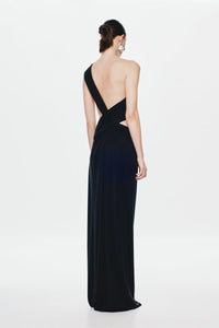 Hire MISHA Solstice Cupro Maxi Dress in Black