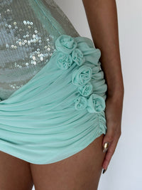 Hire CHERIE ATTIRE Gloria Mini Dress in Mint
