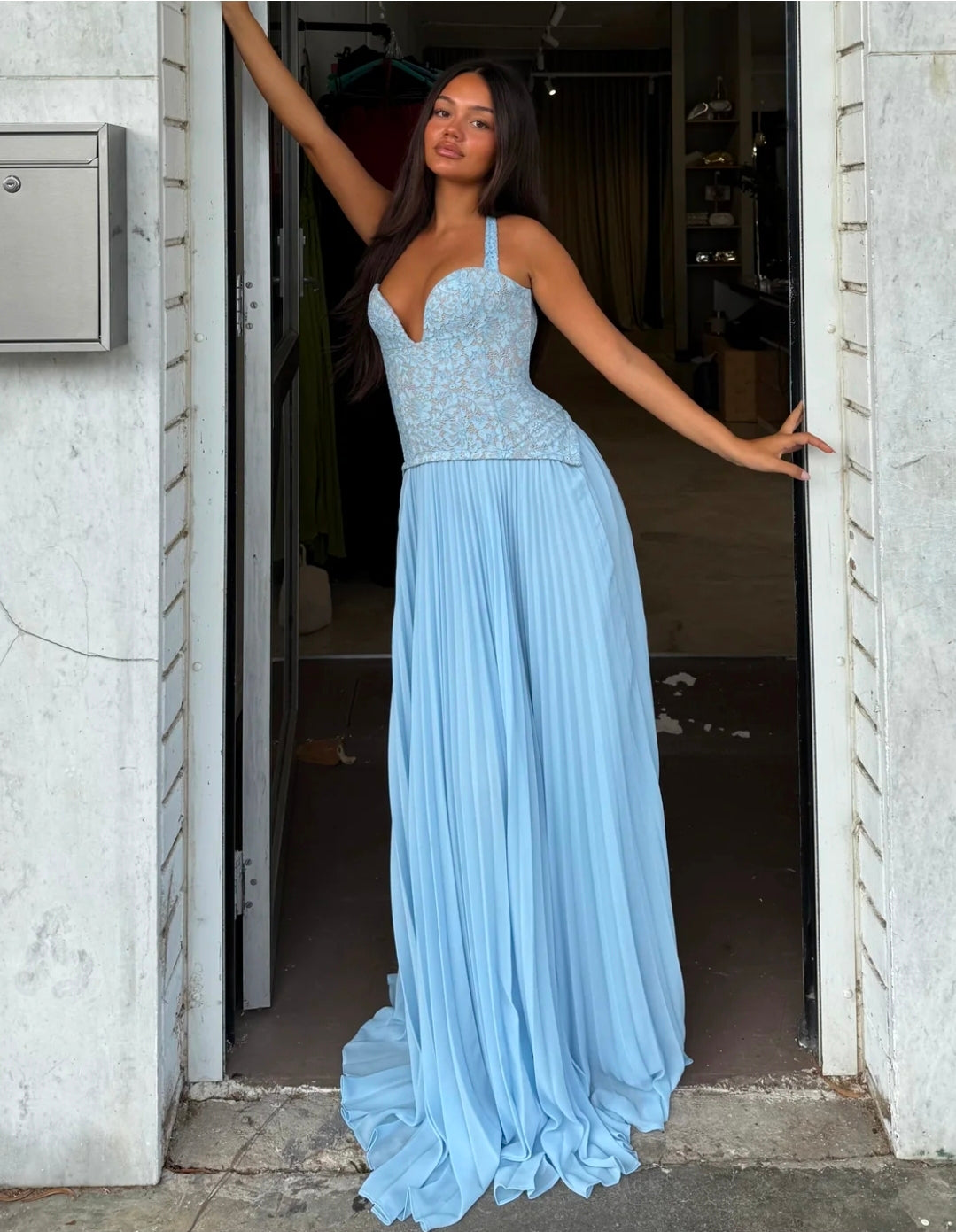 Hire FENITY Gaia Dress in Baby Blue (small fitting)