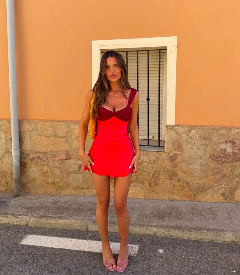 i am delilah red dress Hire I AM DELILAH. Ariel Mini in Rose Red – SUSTAINABLY. The Dress Hire