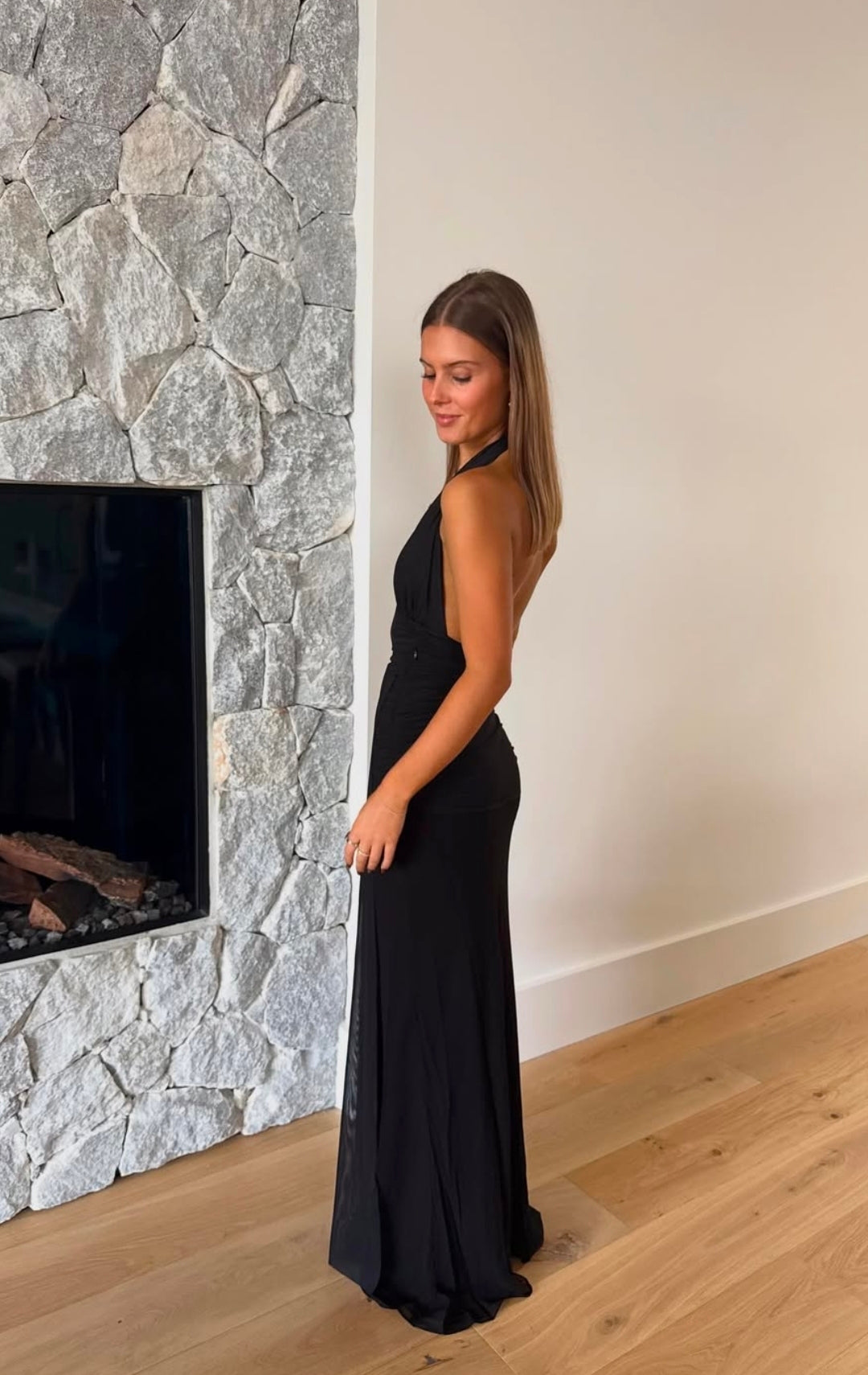 Hire BEC+BRIDGE Cassis Drape Maxi Dress in Black