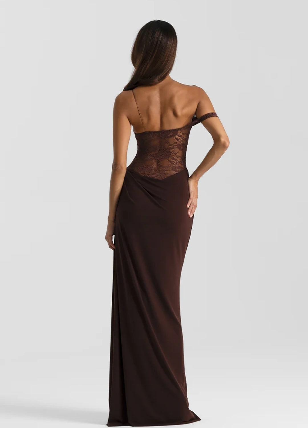 Hire NATALIE ROLT Sloane Dress in Espresso Brown