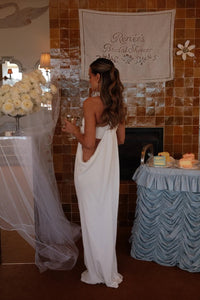 Hire SNEAKY LINK Phoebe Draped Maxi Dress in White