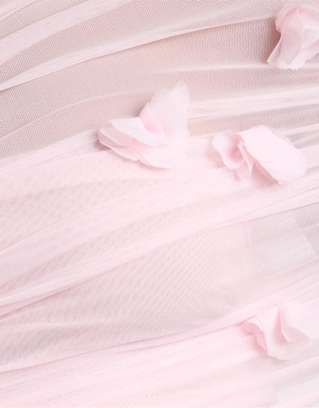Hire DŽO Floral Lara Maxi Dress in Light Pink
