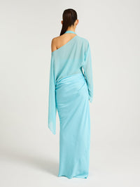 Hire BENNI Ira Maxi Dress in Turquoise Baby Blue