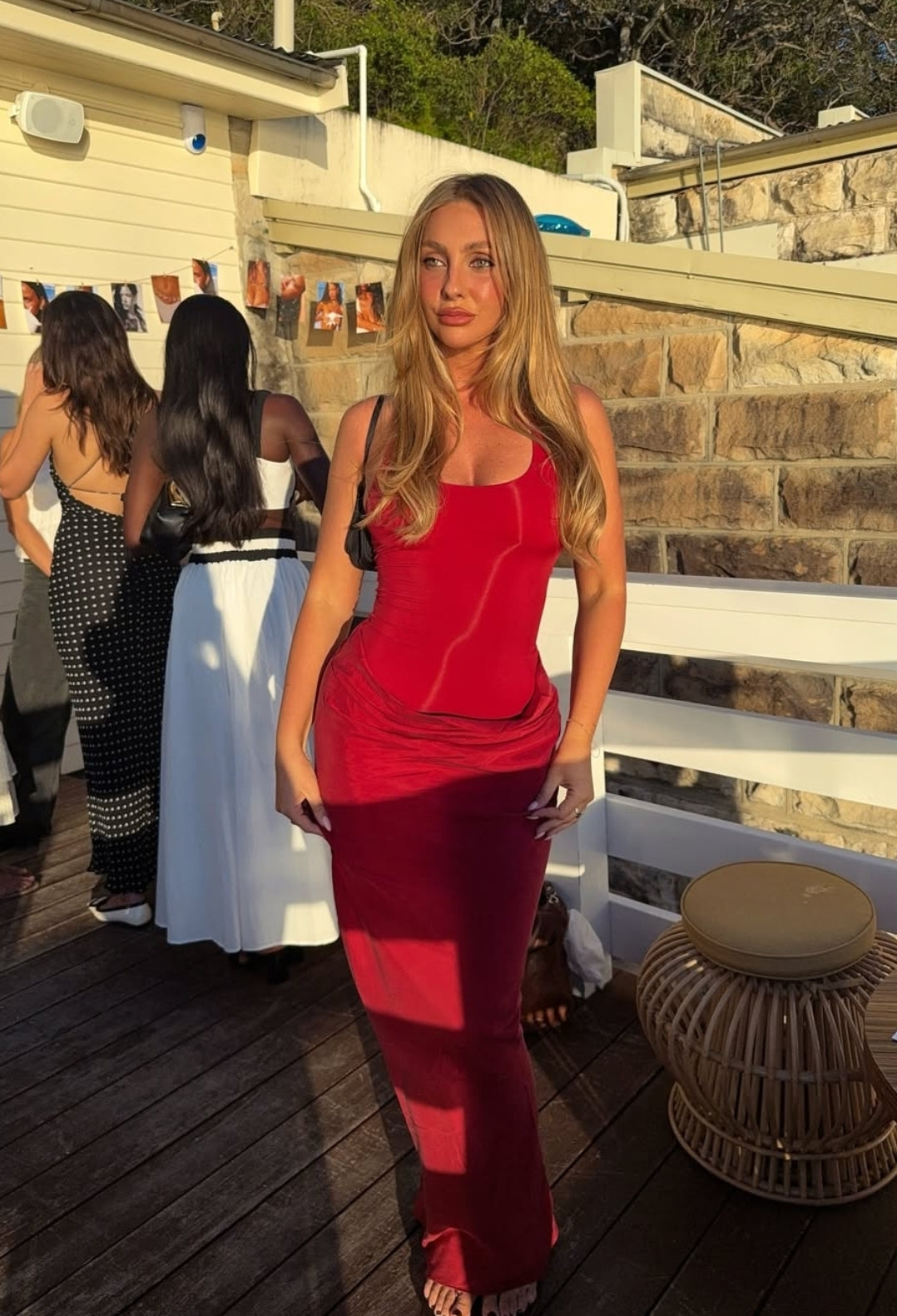 Hire BENNI Jade Maxi Dress in Scarlet Red