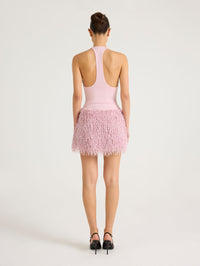 Hire BENNI Bronte Mini Dress in Blush Pink