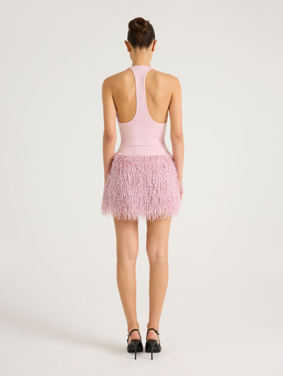 Hire BENNI Bronte Mini Dress in Blush Pink