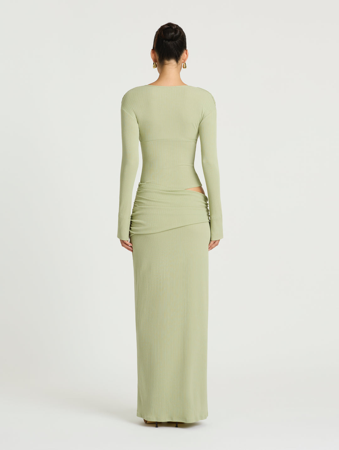 Hire BENNI Agnes Maxi Dress in Pistachio Green