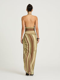 Hire BENNI Marnie Maxi Dress in Earth Stripe