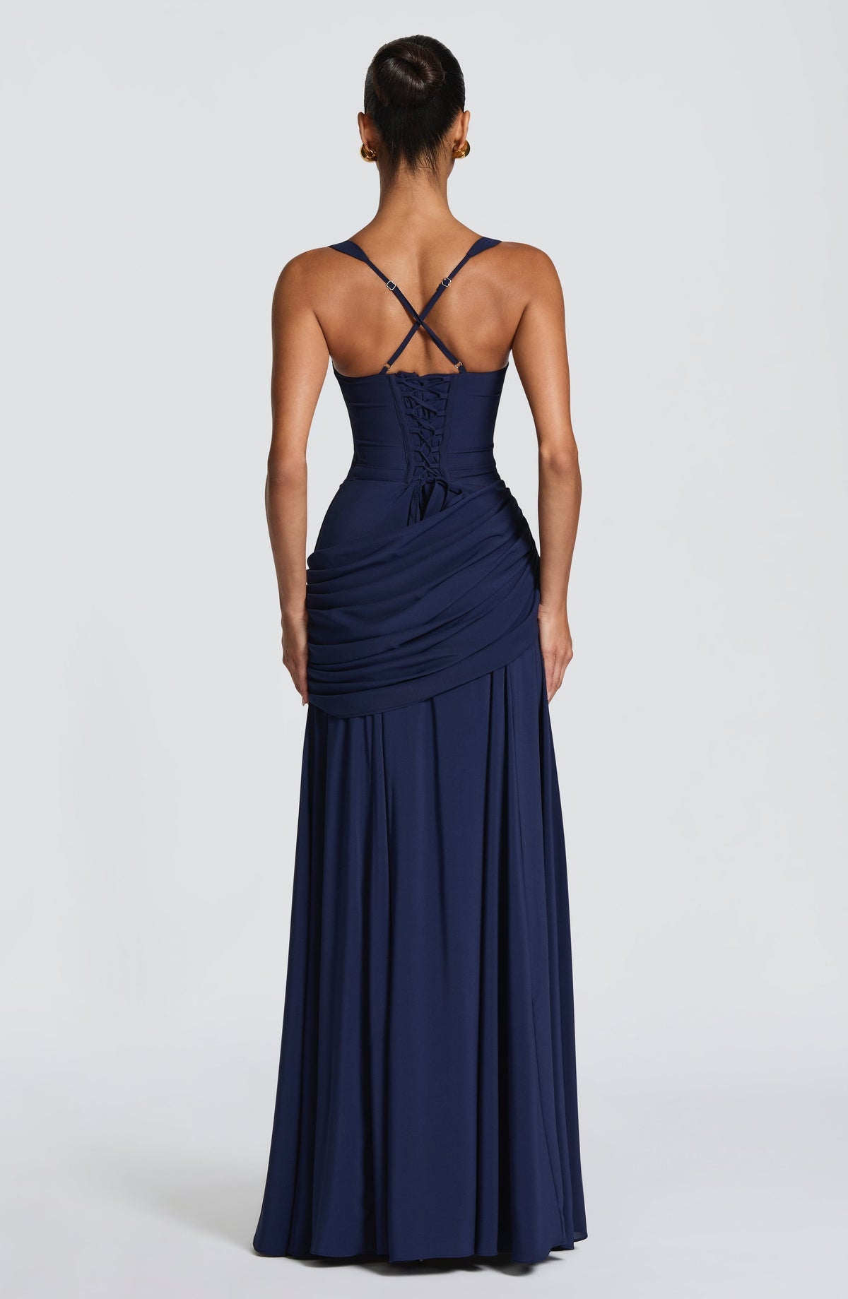 Hire BABYBOO Sura Maxi Dress in Navy Blue