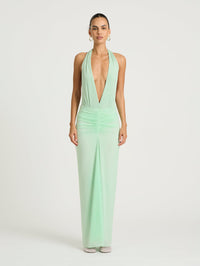 Hire BENNI Octavia Maxi Dress in Bleached Aqua