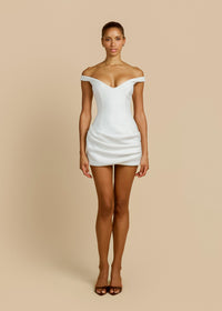 Hire ARCINA ORI Avery Mini Dress in Ivory White