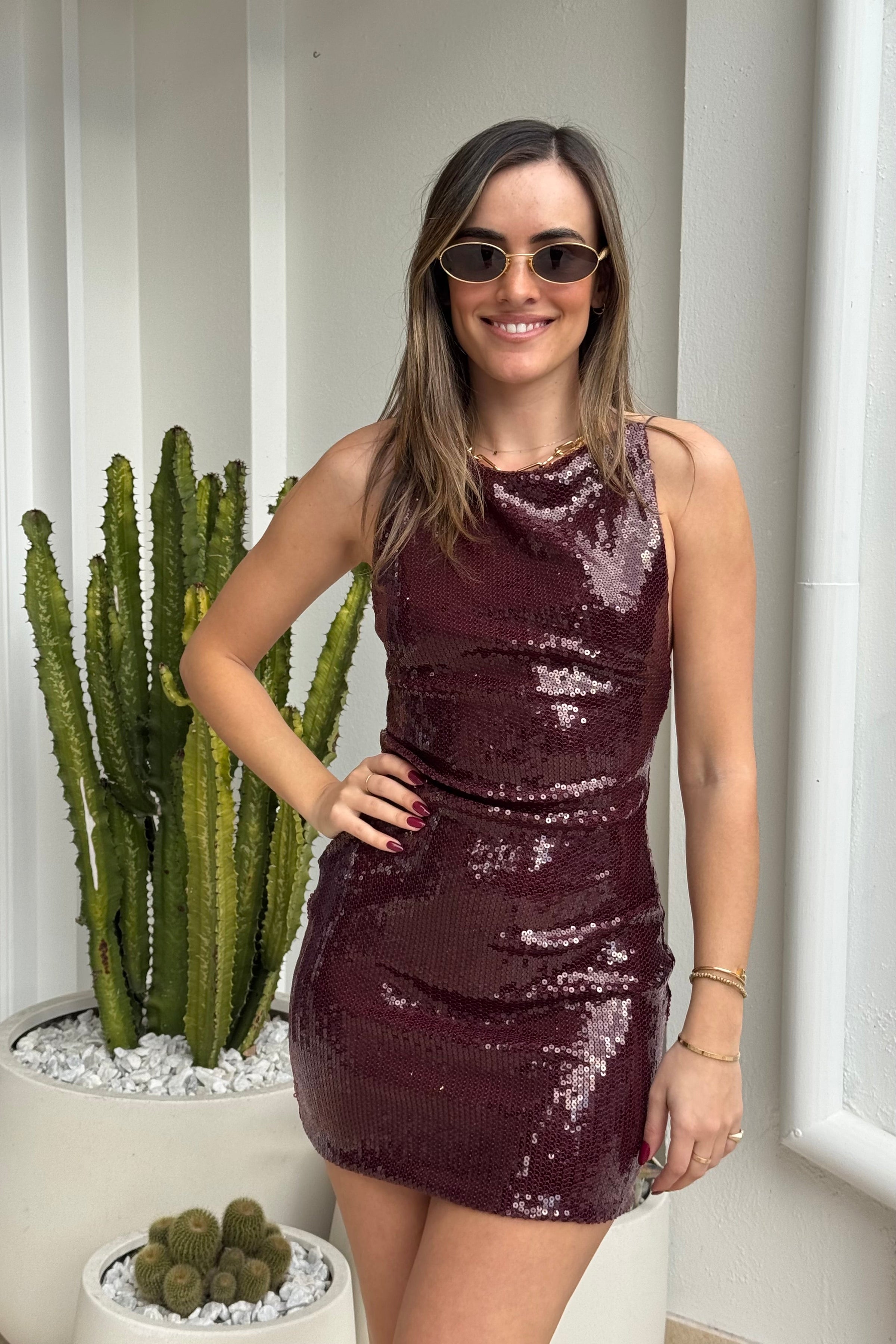 Hire BEC+BRIDGE Celestia Mini Dress in Plum – SUSTAINABLY. The Dress Hire