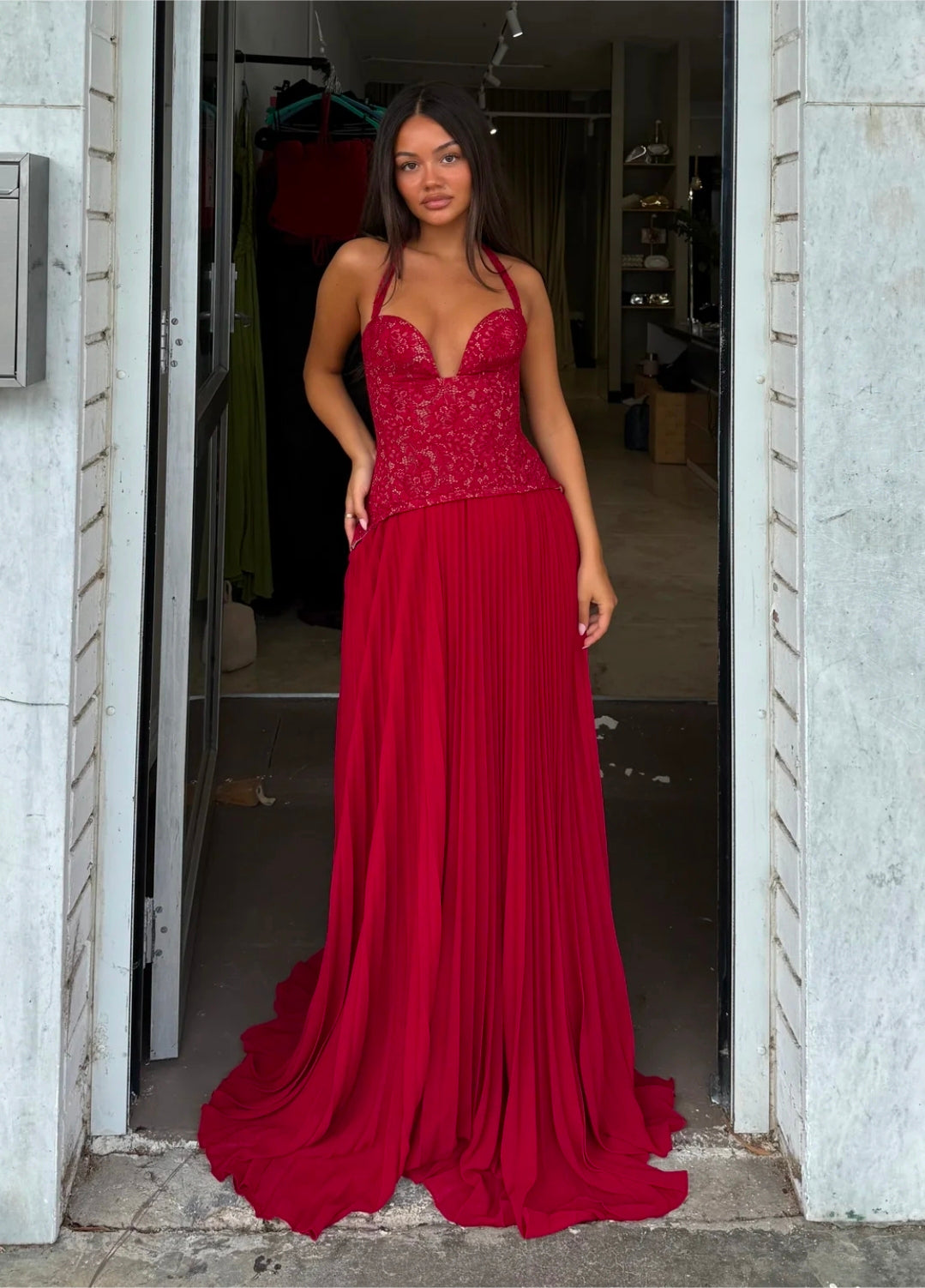 Hire FENITY Gaia Dress in Dark Red (small fitting)