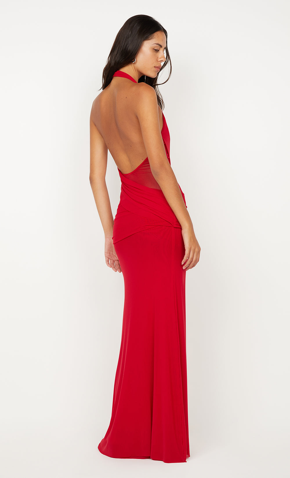 Hire BEC+BRIDGE Deija Halter Maxi Dress in Strawberry Red