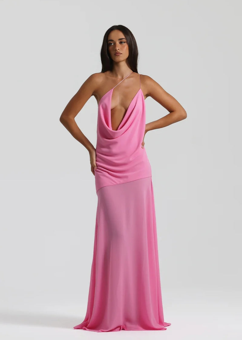 Hire NATALIE ROLT Dimity Gown in Candy Pink – SUSTAINABLY. The Dress Hire