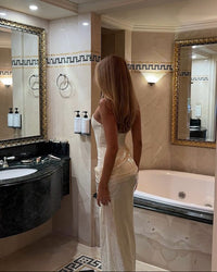 Hire KAIA ATELIER Birthday Edition 01 Sequin Maxi Dress in Ivory White