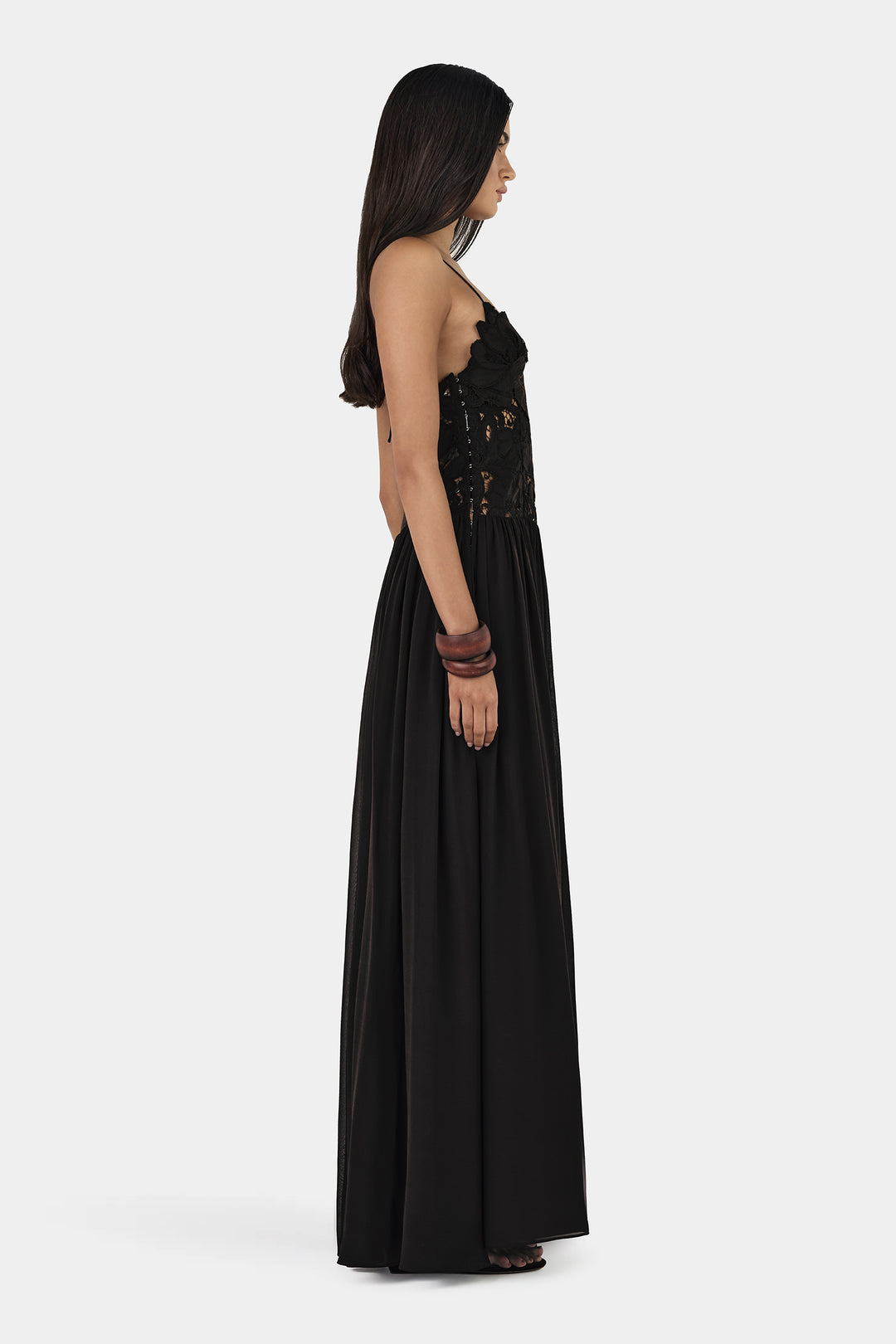 Hire HANSEN & GRETEL Stephanie Maxi Dress in Black
