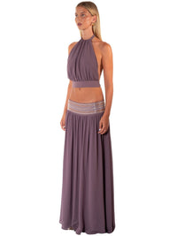 Hire I AM DELILAH. Octavia SET Maxi Skirt + Halter Top in Mauve