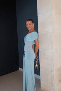 Hire BENNI Celia Maxi Dress in Powder Blue
