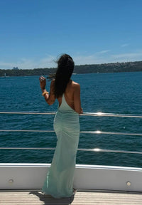Hire BENNI Octavia Maxi Dress in Bleached Aqua