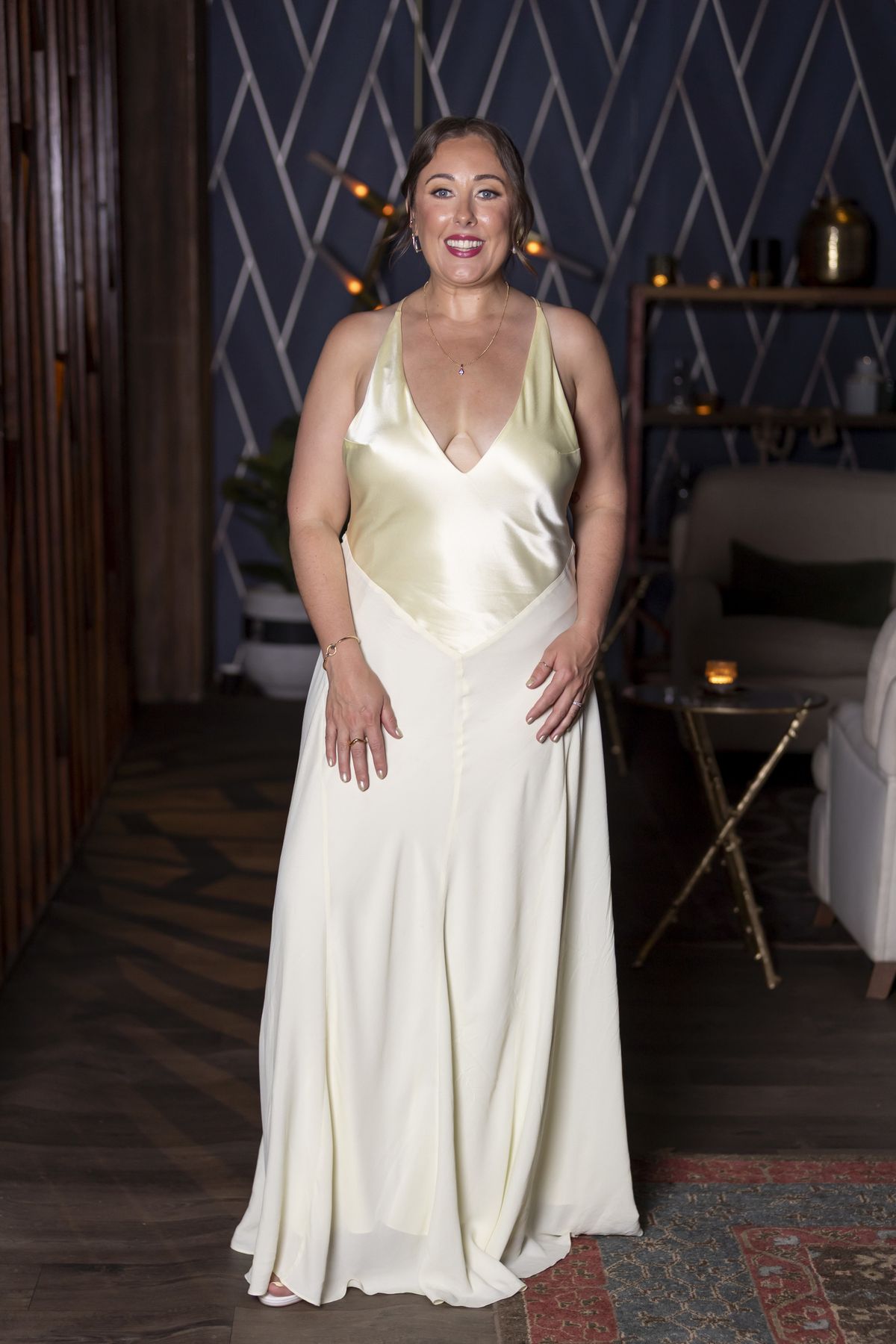 Hire SNEAKY LINK Jaz Hand V-Neck Maxi Dress in Yellow