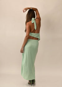 Hire KOSTER KULTURE Set Bobbies Maxi Skirt and Top in Postachio Green