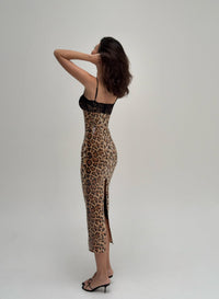 Hire MALI MAREA Chui Midi Dress in Leopard Sequin