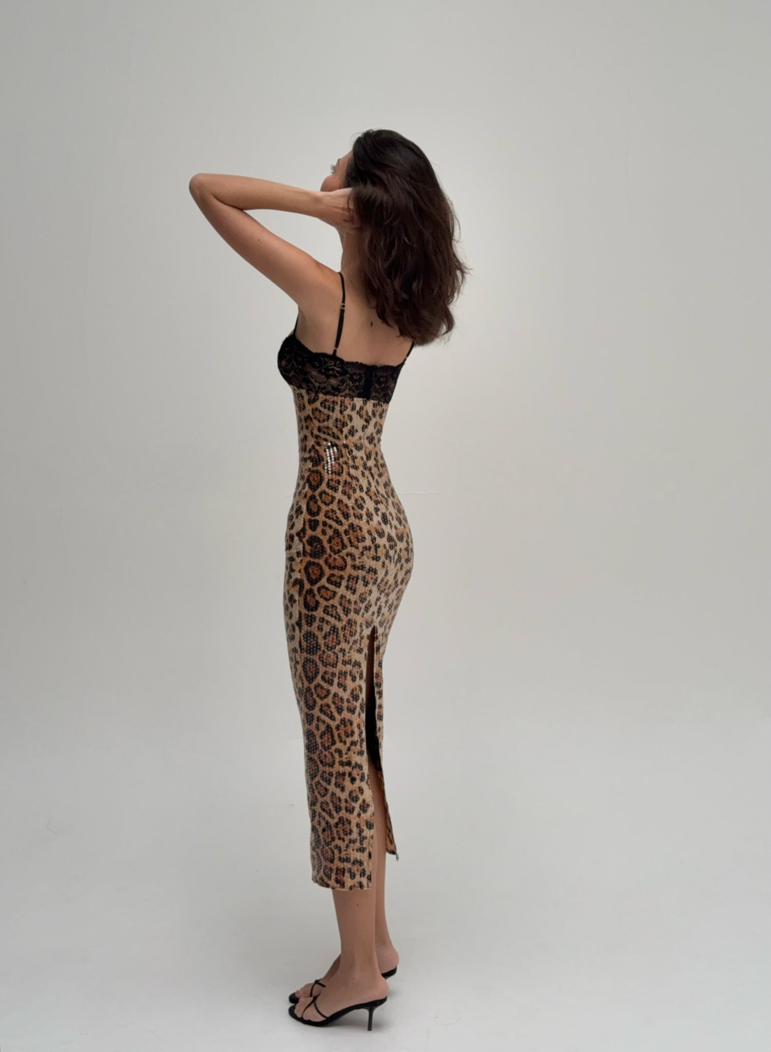 Hire MALI MAREA Chui Midi Dress in Leopard Sequin