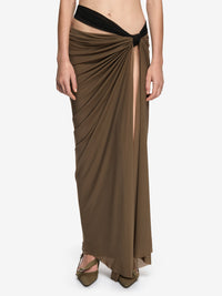 Hire BEC+BRIDGE Set Oria Top + Anaya Drape Maxi Skirt in Latte Black