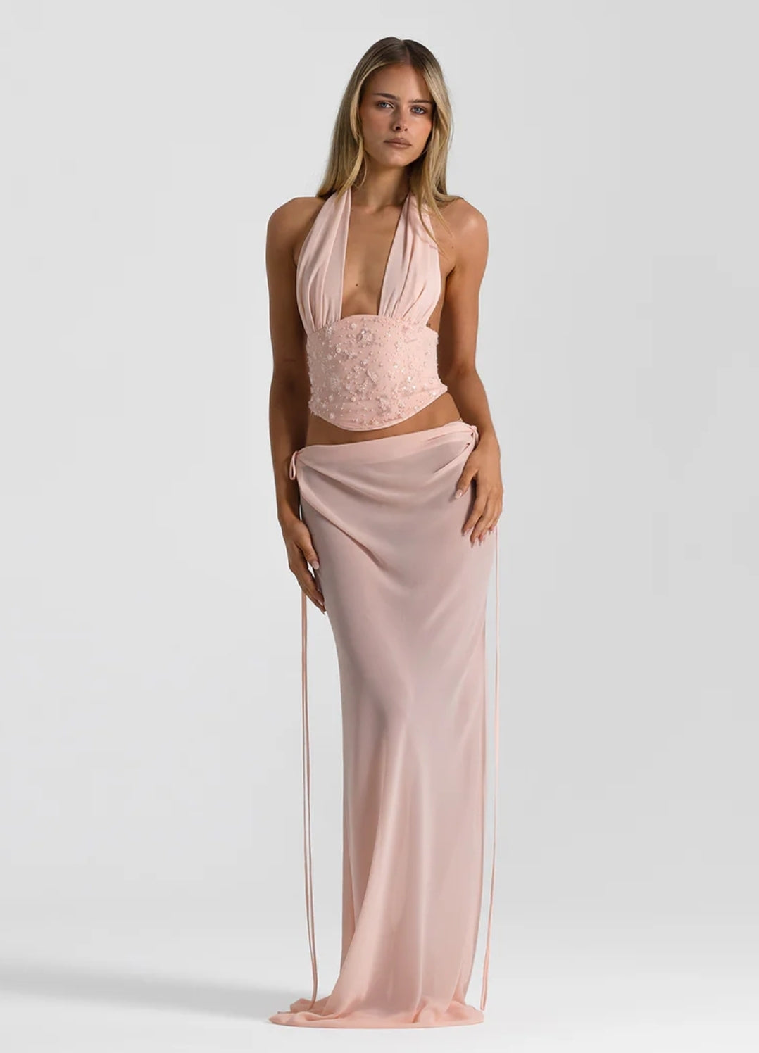 Hire NATALIE ROLT Bronte Top in Baby Pink (TOP ONLY)