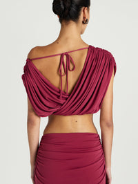 Hire BENNI Set Celia Maxi Skirt and Top in Rose Wine