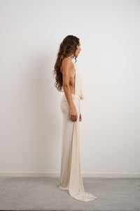 Hire DŽO Delia Maxi Dress in Rhinestone Cream