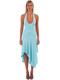 Hire I AM DELILAH. Lana Midi Dress in Aquamarine Blue