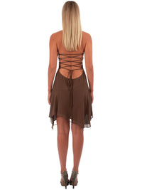 Hire I AM DELILAH. Ophelia Mini Dress in Mocha Brown Blue