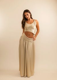 Hire KOSTER KULTURE Set Calypso Maxi Skirt and Top in Gold