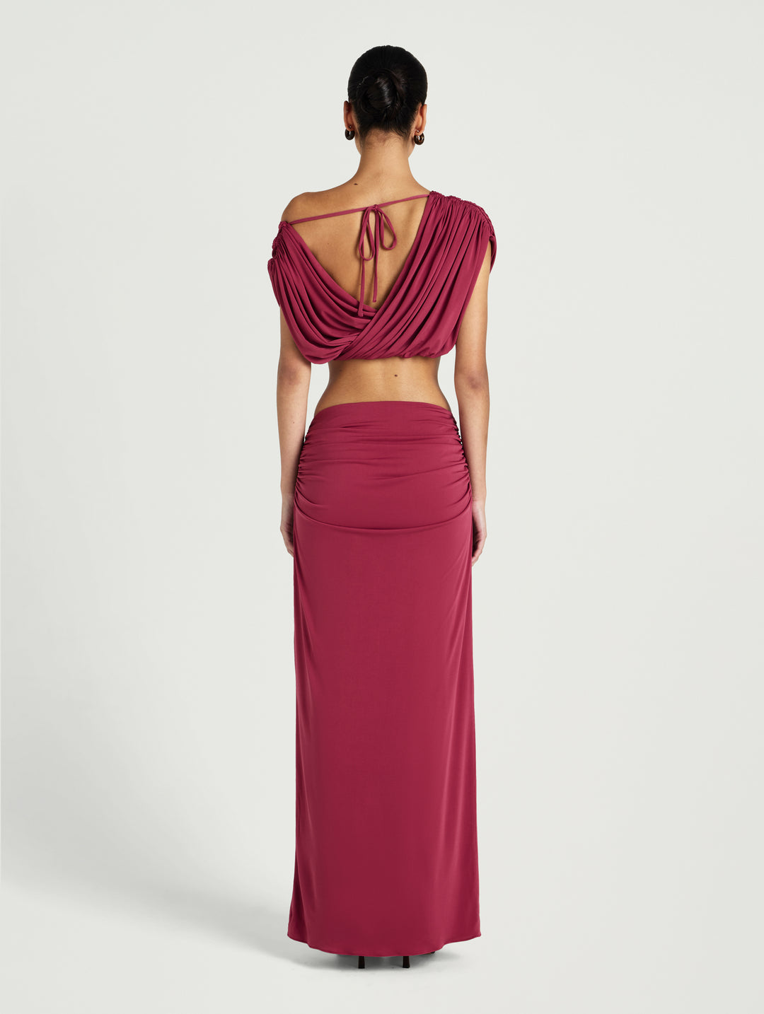 Hire BENNI Set Celia Maxi Skirt and Top in Rose Wine
