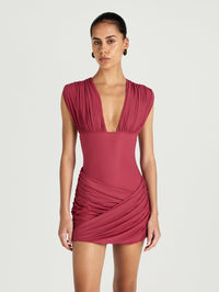 Hire BENNI Noa Mini Dress in Rose Wine