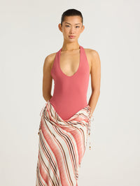 Hire BENNI Archie Maxi Dress in Melon Stripe