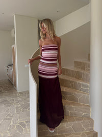 Hire DESERO JACARE Sardinia SET Maxi Skirt and Top in Pink Rose Stripe