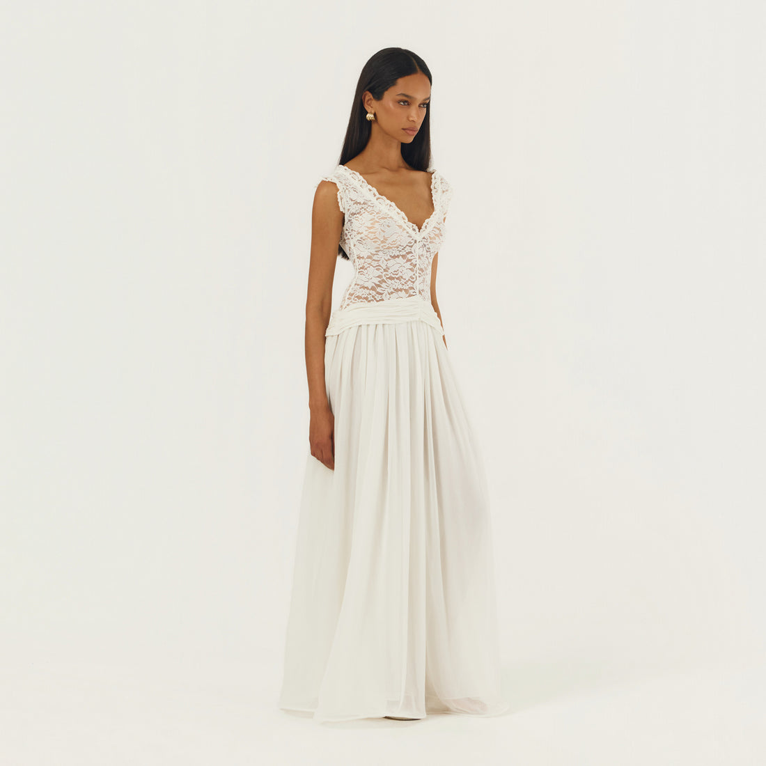 Hire ARCINA ORI Arabella Dress in Ivory White