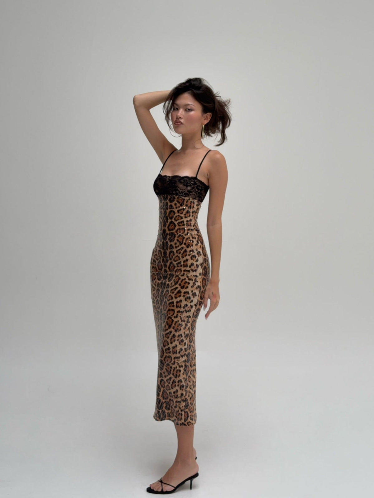Hire MALI MAREA Chui Midi Dress in Leopard Sequin