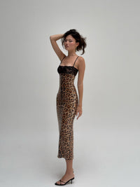 Hire MALI MAREA Chui Midi Dress in Leopard Sequin