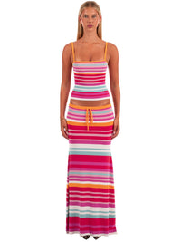 Hire I AM DELILAH. Sofia SET Maxi Skirt and Tank Top in Candy Pink Stripes