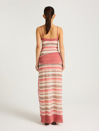 Hire BENNI Suki Maxi Dress in Melon Stripe