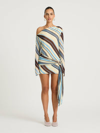 Hire BENNI Elise Mini Dress in Ocean Stripe