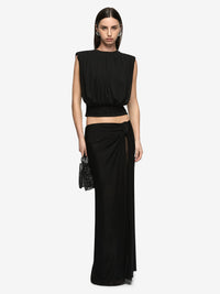 Hire BEC+BRIDGE Set Oria Top + Anaya Drape Maxi Skirt in Latte Black